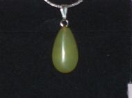 Yellow Jade Drop Necklace
